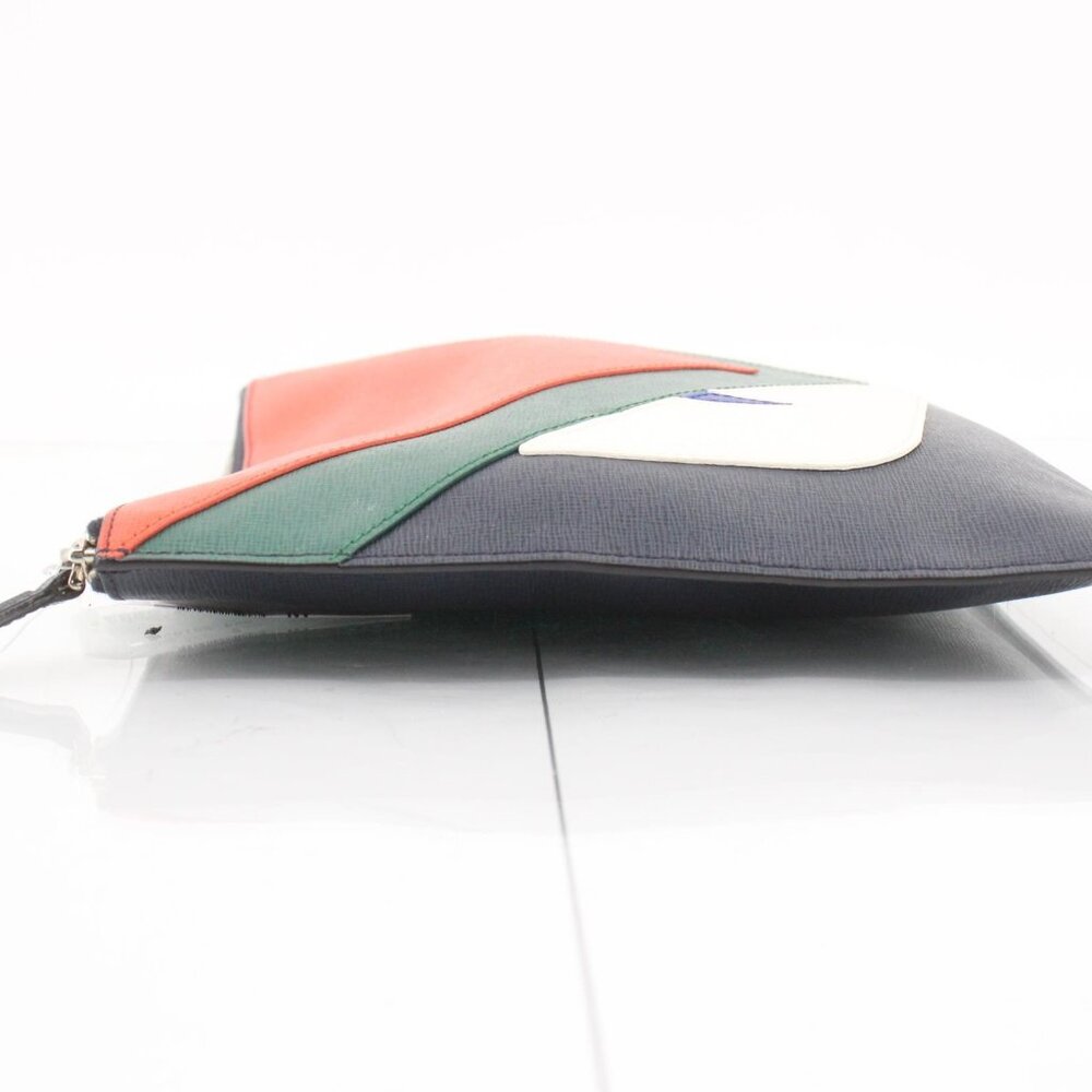 Fendi Monster Eyes Leather Zip Pouch Clutch Made in Italy - Picture 4 of 9
